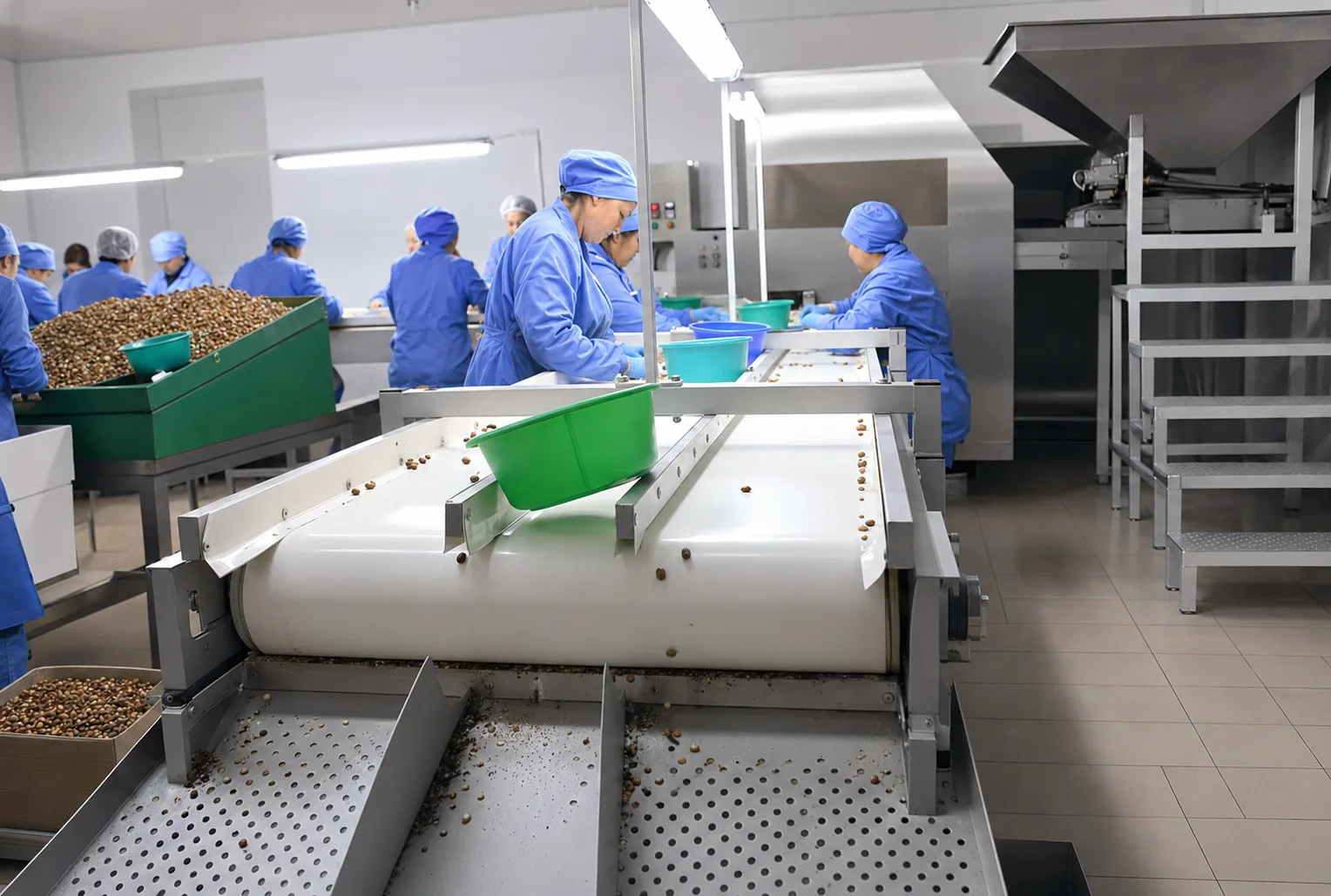 Complete processing line with mixing and dosing, built by Altebo