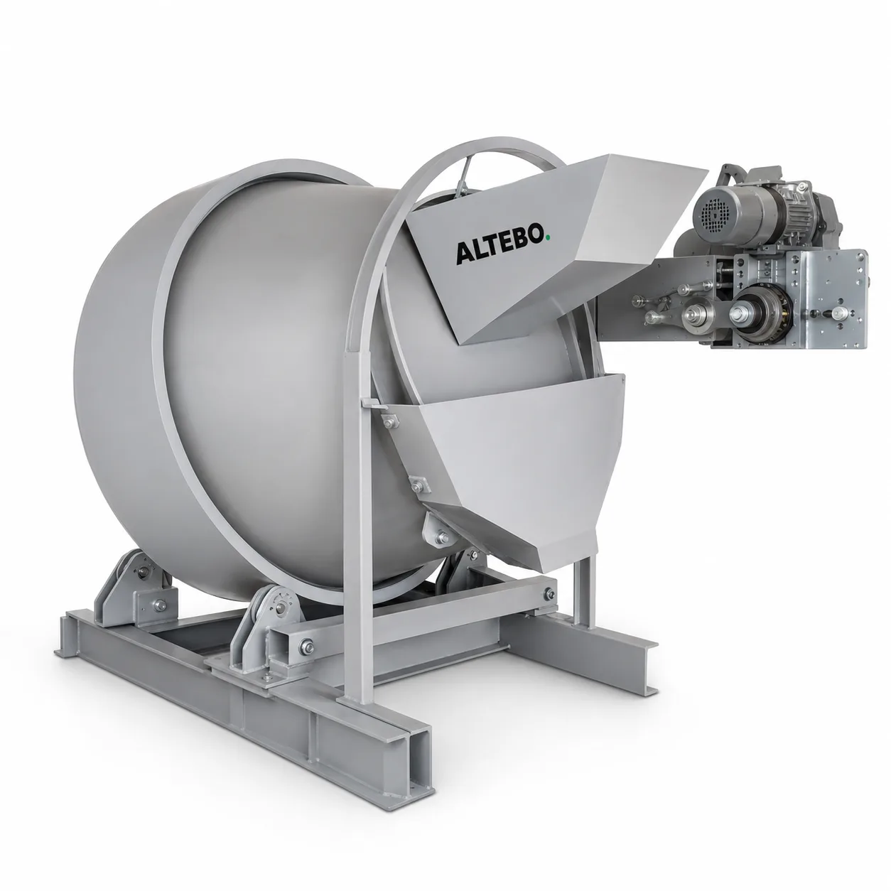 Rotating drum mixer